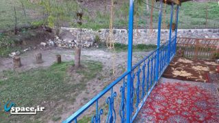 نمای تراس خانه بومی فانوس ارده - رضوانشهر - روستای ارده